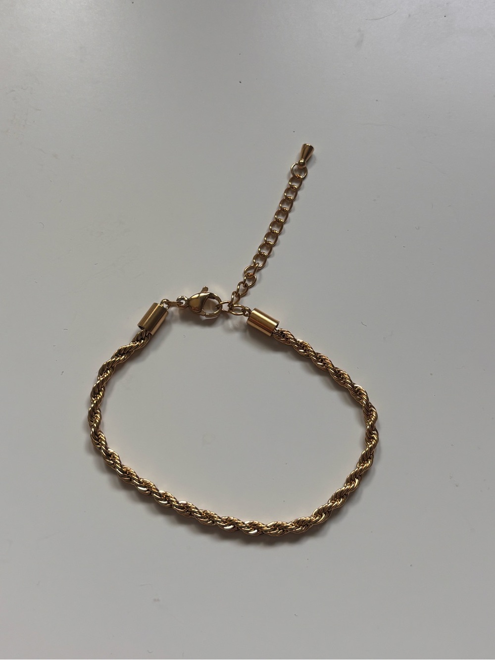 Gold-Tone Rope Chain Adjustable Bracelet